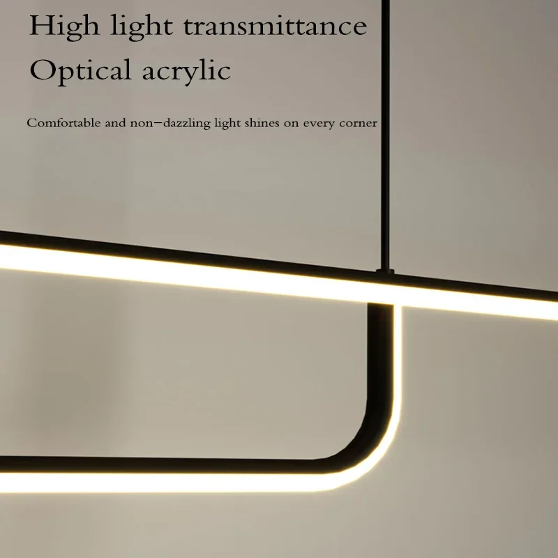 Plafonnier LED suspendu au design moderne simple, luminaire décoratif d'intérieur, idéal pour une table à manger ou une cuisine