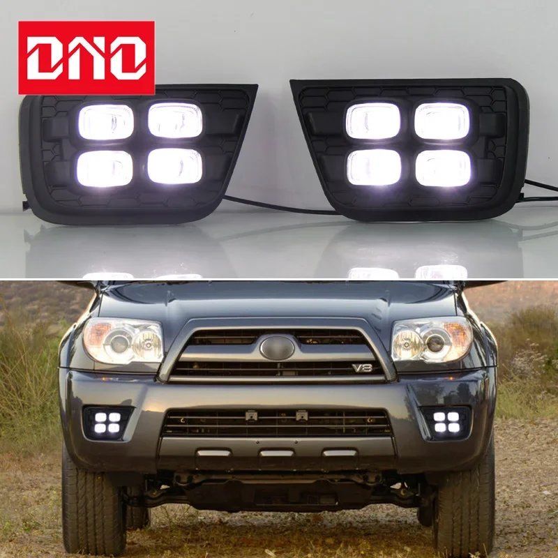 

Car LED DRL 12v Daytime Running Light For Toyota 4Runner 2006-2009 Auto DRL Daylights Dynamic Yellow Turn Signal Driving Lamps