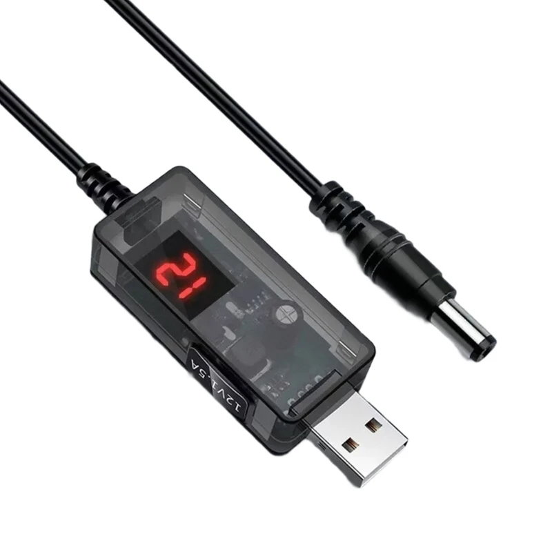 Adjustable 5V To 12V Cable Converter Cable PVC Construction For Car