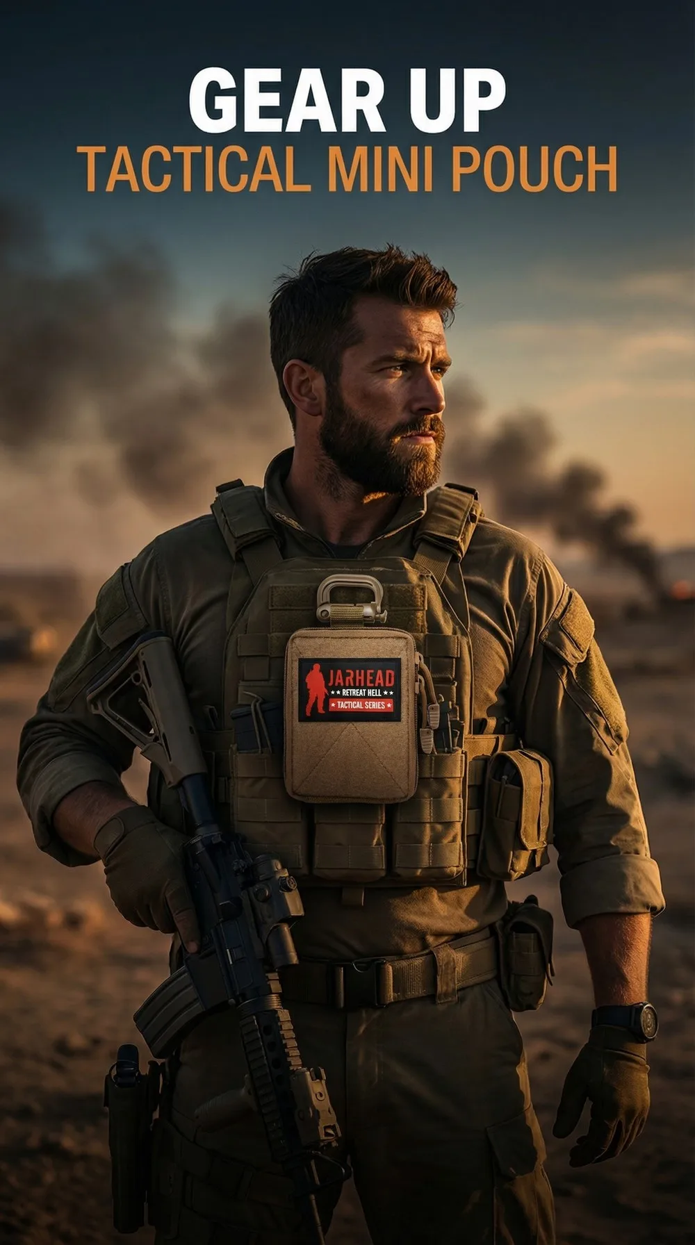 Mini Taktische Molle Mehrzweck-Tasche Multifunktionale EDC Zubehörtasche mit Klettverschluss für Jagd und Camping – Detail 1
