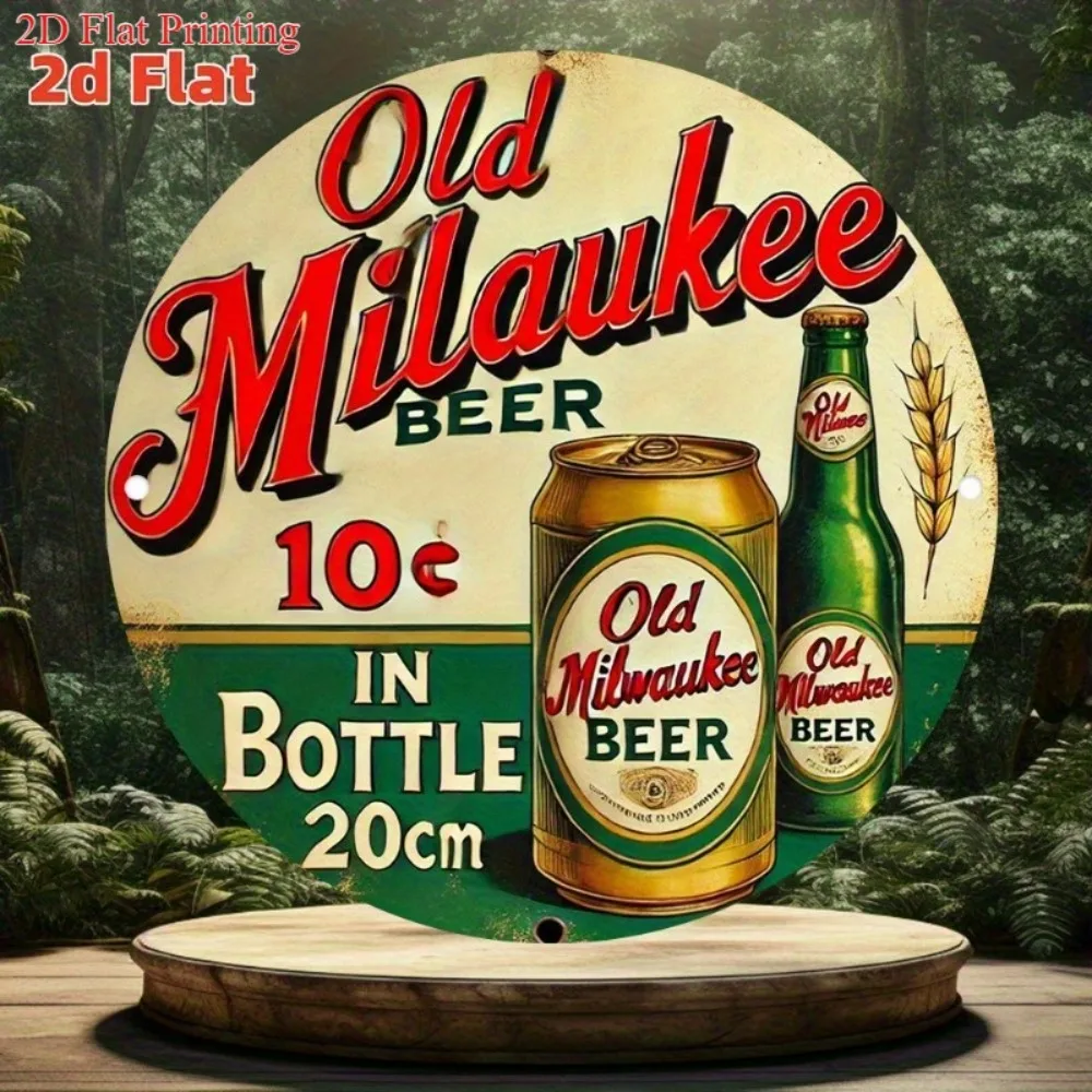Vintage Milwaukee Beer Metal Sign 7.8