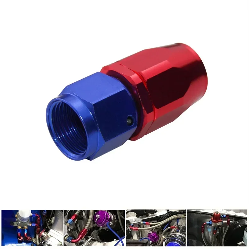 Swivel Oil Fuel Line Hose End Fitting Straight Adapter 1 PCS AN4/AN6/AN8/AN10/AN12 Push on Lock Hose Barb 0°/45°/90°/180° Degree