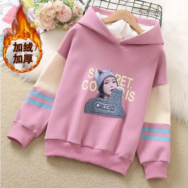 Hoodies Sweatshirts Girls Cotton Tops Overcoat 2025 Lasted Spring Autumn Windproof Kids Long Sleeve Children's Clothing