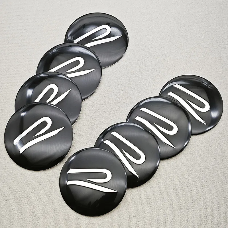 4 قطعة غطاء مركز عجلة السيارة محور قبعات شعار R شارة ملصق ل Volkswagen VW جولف ساجيتار باسات بيتل توران أطلس T-Roc