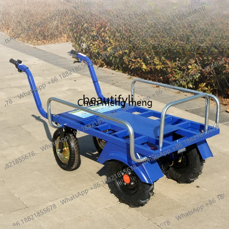 LHX26  Agricultural Single-Wheeled Cart Multi-Function Electric Four-Wheel Trolley Orchard Climbing Platform Trolley