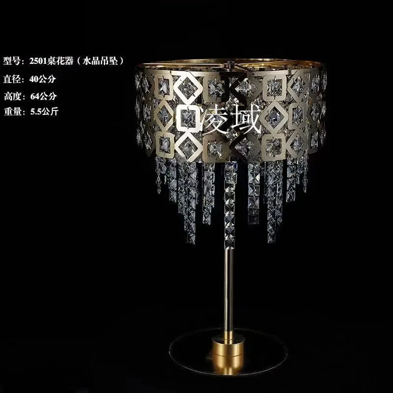 2025 new models directly from the manufacturer wedding table flower ornament wrought iron electroplating shelf hotel wedding hal