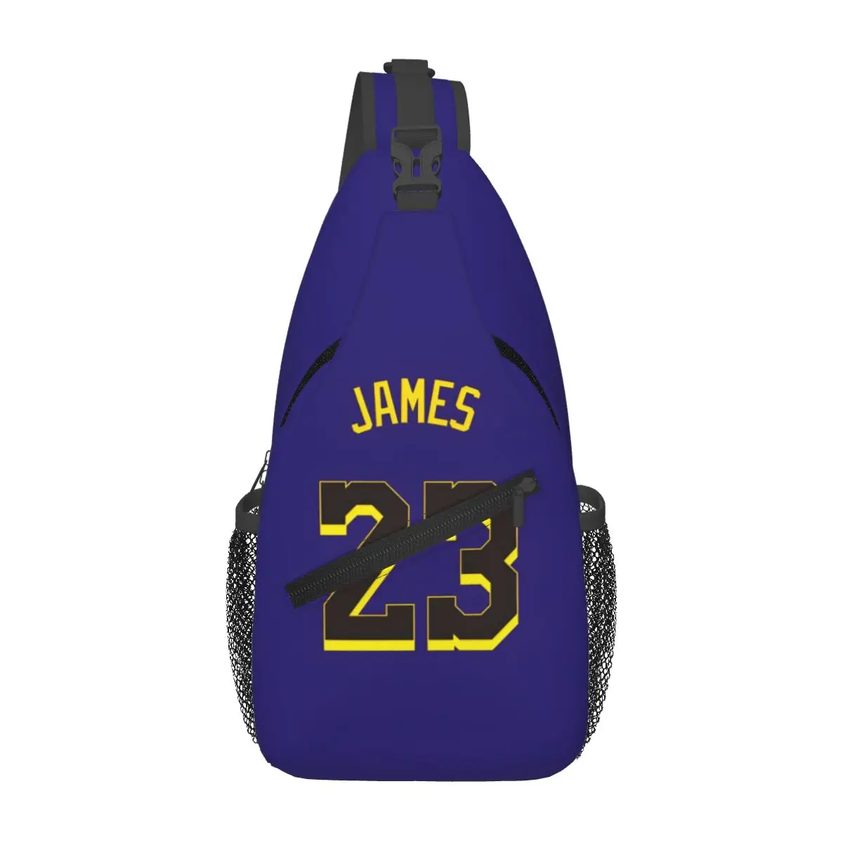 Trendy Num 23 J-James Court Purple cross chest bag diagonally, fashionable backpack designed specifically for sports and travel