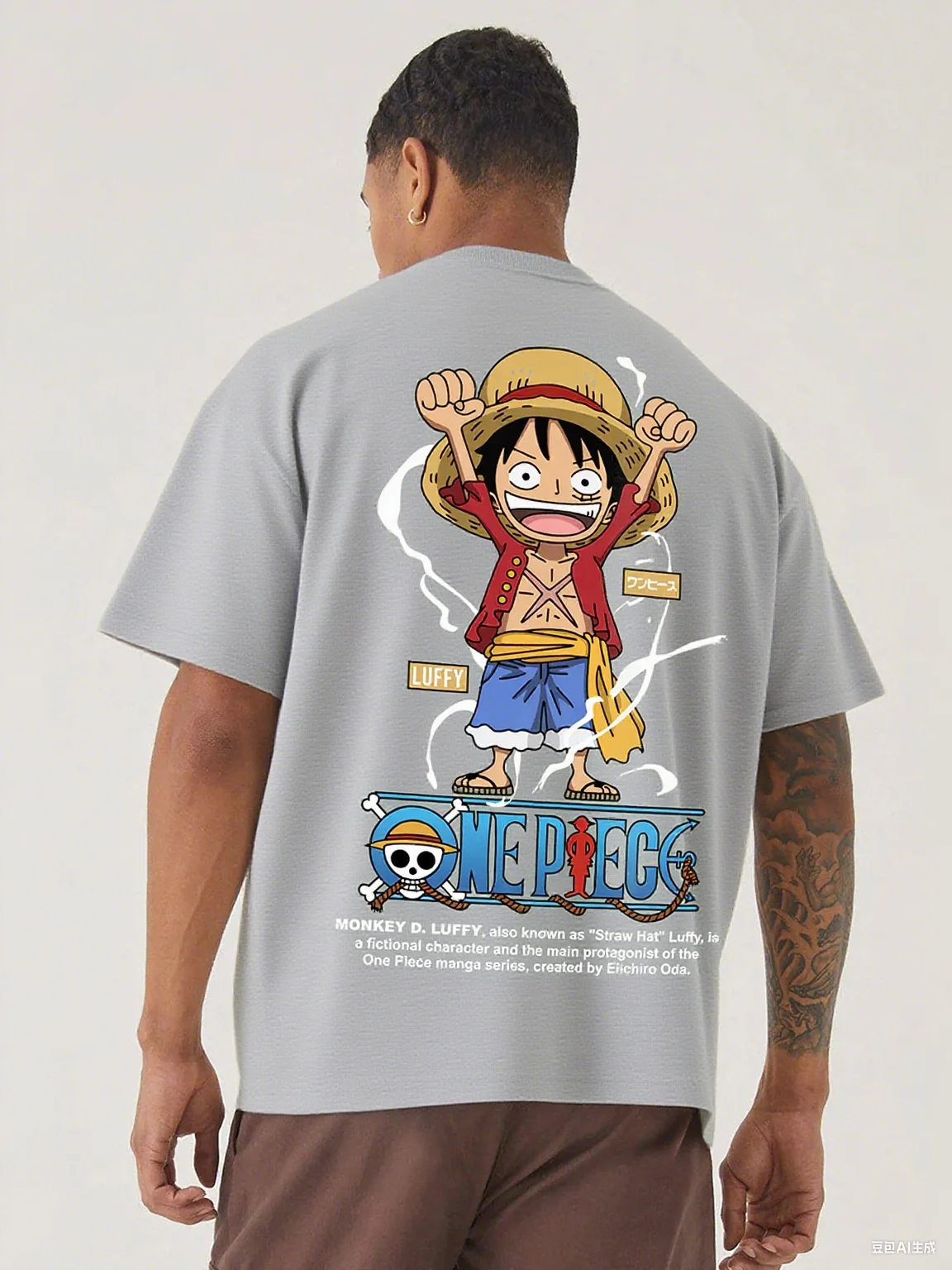 قطعة واحدة 2026 جديد لوفي الشارع الشهير الصالة الرياضية تجريب مطبوعة قميص رجالي موضة قصيرة الأكمام ملابس فضفاضة غير رسمية الوالدين والطفل #1