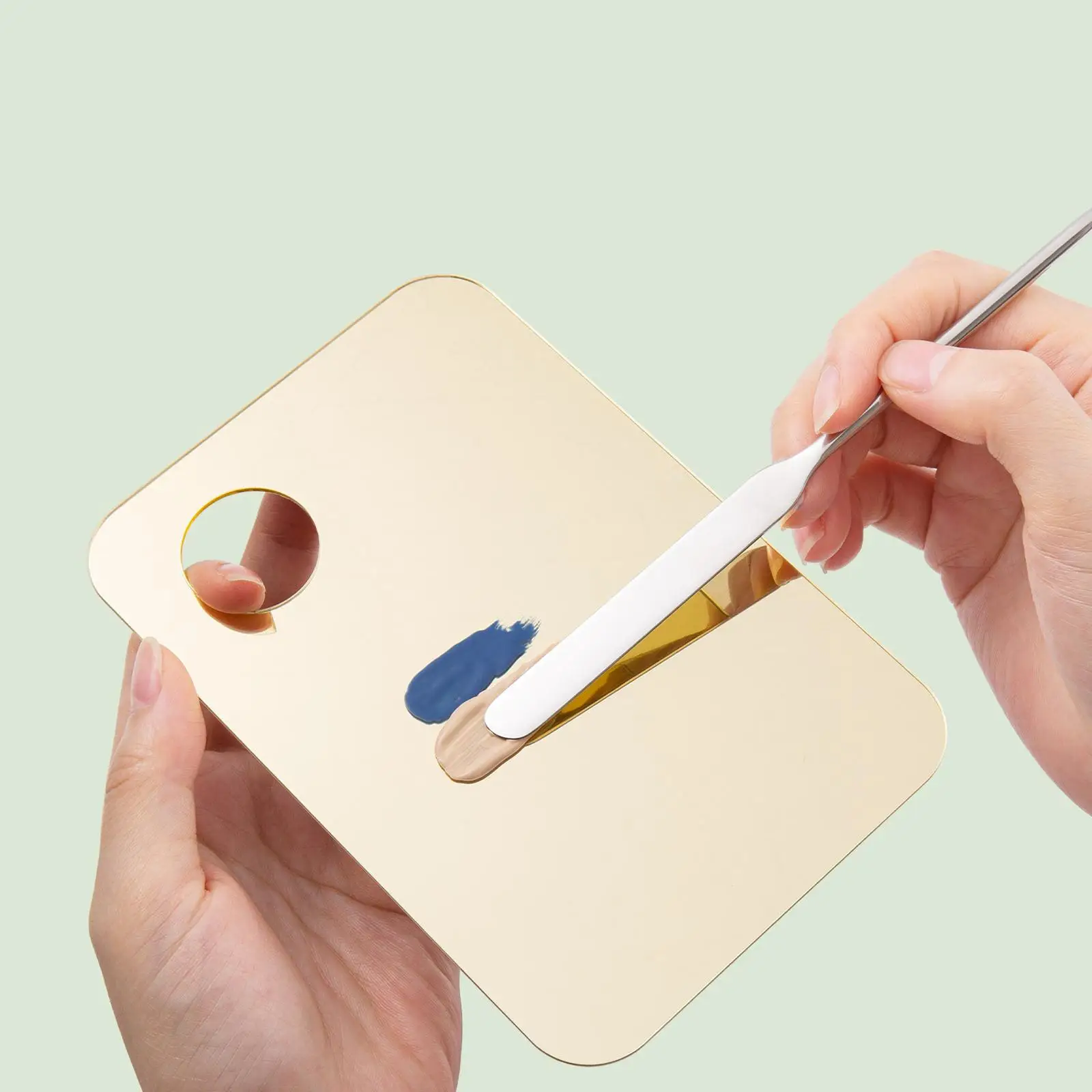 Palette de mélange de maquillage, plaque cosmétique professionnelle en acrylique pour ombre à paupières, Blush, fond de teint et Nail Art