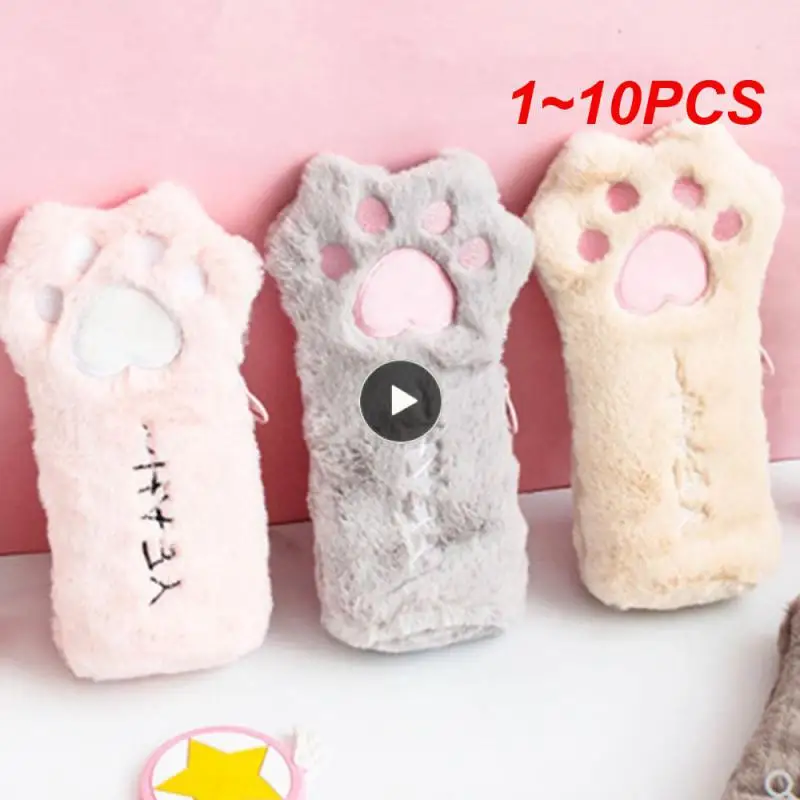 1 ~ 10 шт. Kawaii милый мультфильм кошачья лапа ручка-карандаш школьные канцелярские принадлежности косметичка косметичка Kawaii