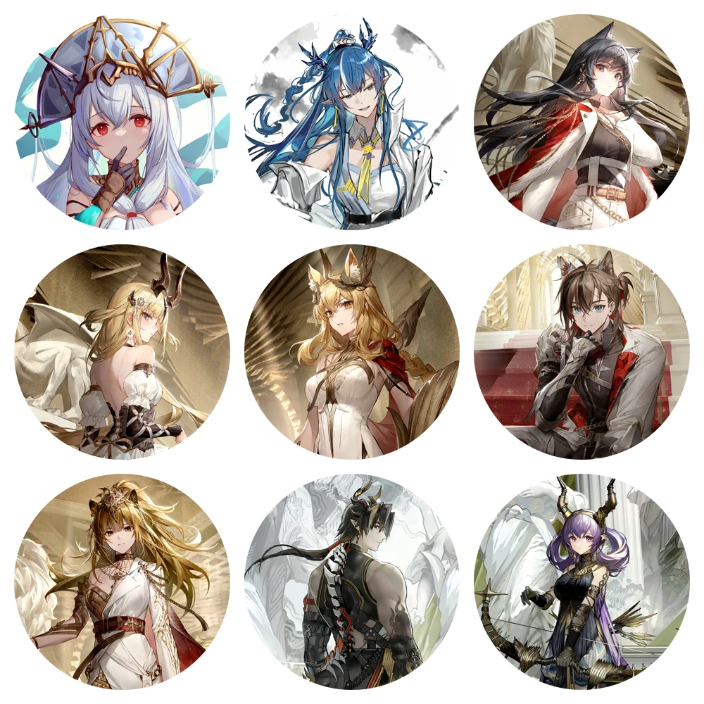 لعبة الفرسان المينا دبابيس Wiš'adel لينغ Eyjafjalla الكرتون الشكل صفيح شارات أنيمي دبابيس ظهره الحلي الهدايا #1