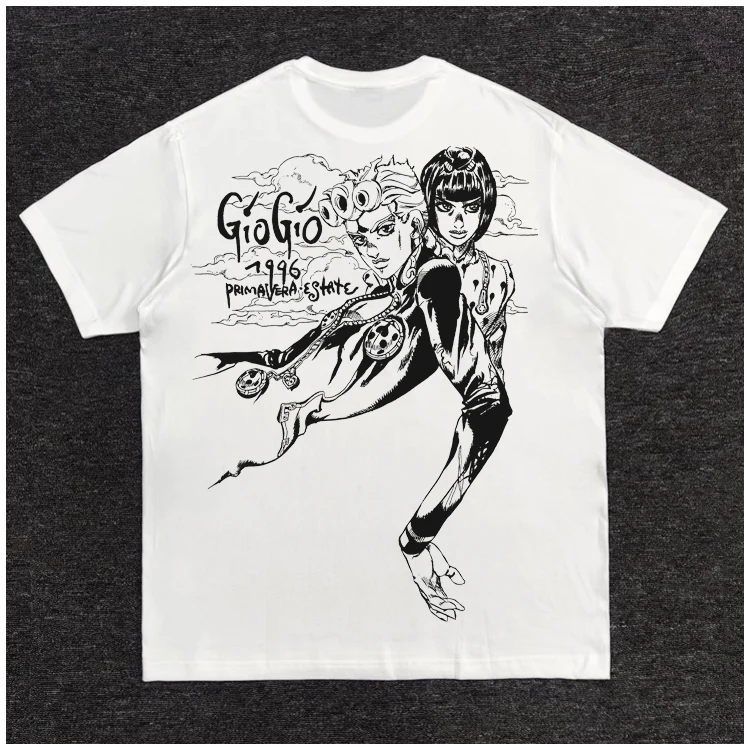 

Y2k 2025 Full Time Warm and Comfortable 100%cotton Anime Clothes Vintage Oversize Streetwear Graphic T Shirts Tops Tees