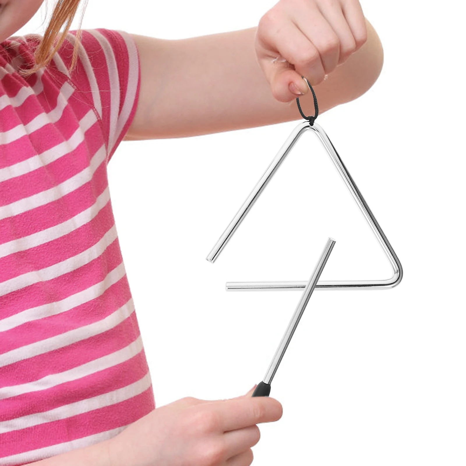 

Triangle Iron Set 4 5 Inch 6 Inch Kids Musical Instruments Percussion Educational Bell Music Cognition Creativity