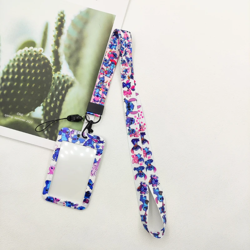 Portatarjetas con cordón de punto de Disney, portatarjetas con insignia de metro de dibujos animados Kawaii, tarjetero con cordón para Campus de estudiantes