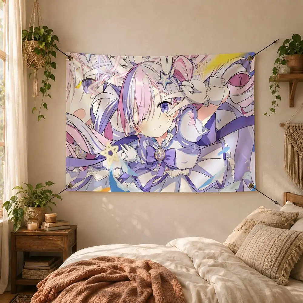 Game Anime B-Blue Archive Mobile RPG Flags Decorative Flag Banner for Outdoor Garden Yard Camping Party Home Wall Hanging Decor