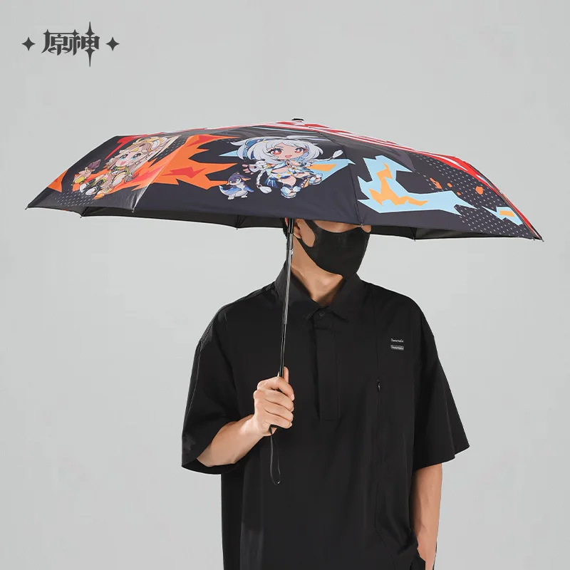 Genshin Impact Natlan Automatic Umbrella Official Original Travel Portable Folding Art Umbrellas Doujin Game Cosplay Gifts