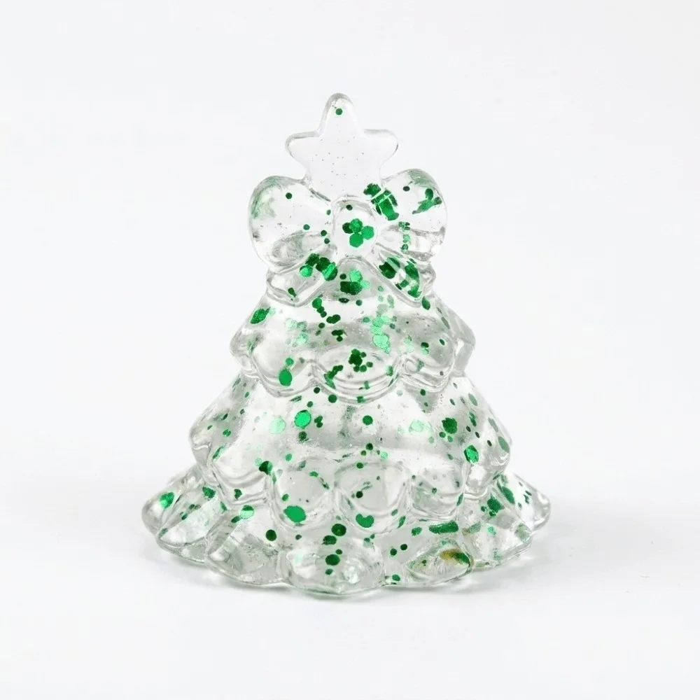 Colorful Christmas Tree Squishy Toy Transparent Paper Box Packaging Stress Relief Fidget Toy Glitte Adorable Design