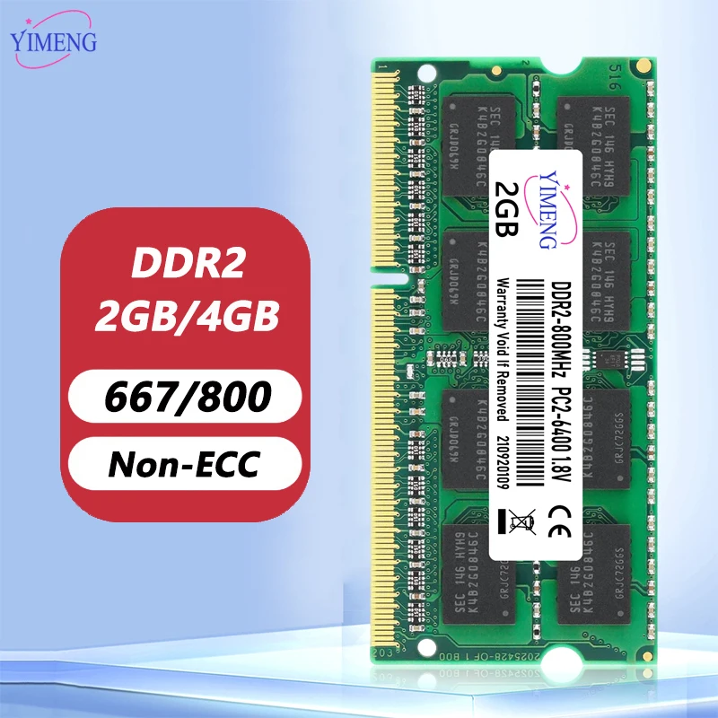 DDR2 2GB 4GB Laptop Memories Ram PC2 5300 6400 1.8V 200Pin Non-ECC SODIMM 667 800Mhz Memory Ram DDR2 Notebook Memoria Ram