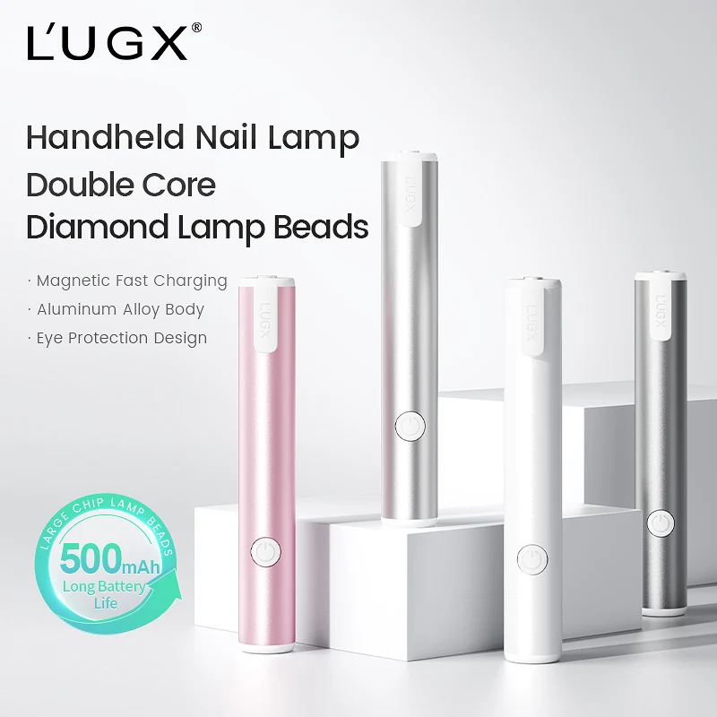 

LUGX Light UV Nail Dryer Lamp Handheld Portable Rechargeable For Quick Curing Nails Gel Professional Nail Art Manicure Tools