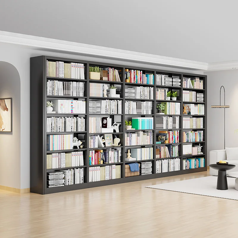 

Custom Library Furniture Bookshelf Display Simple Bookcase Metal Library Bookshelves
