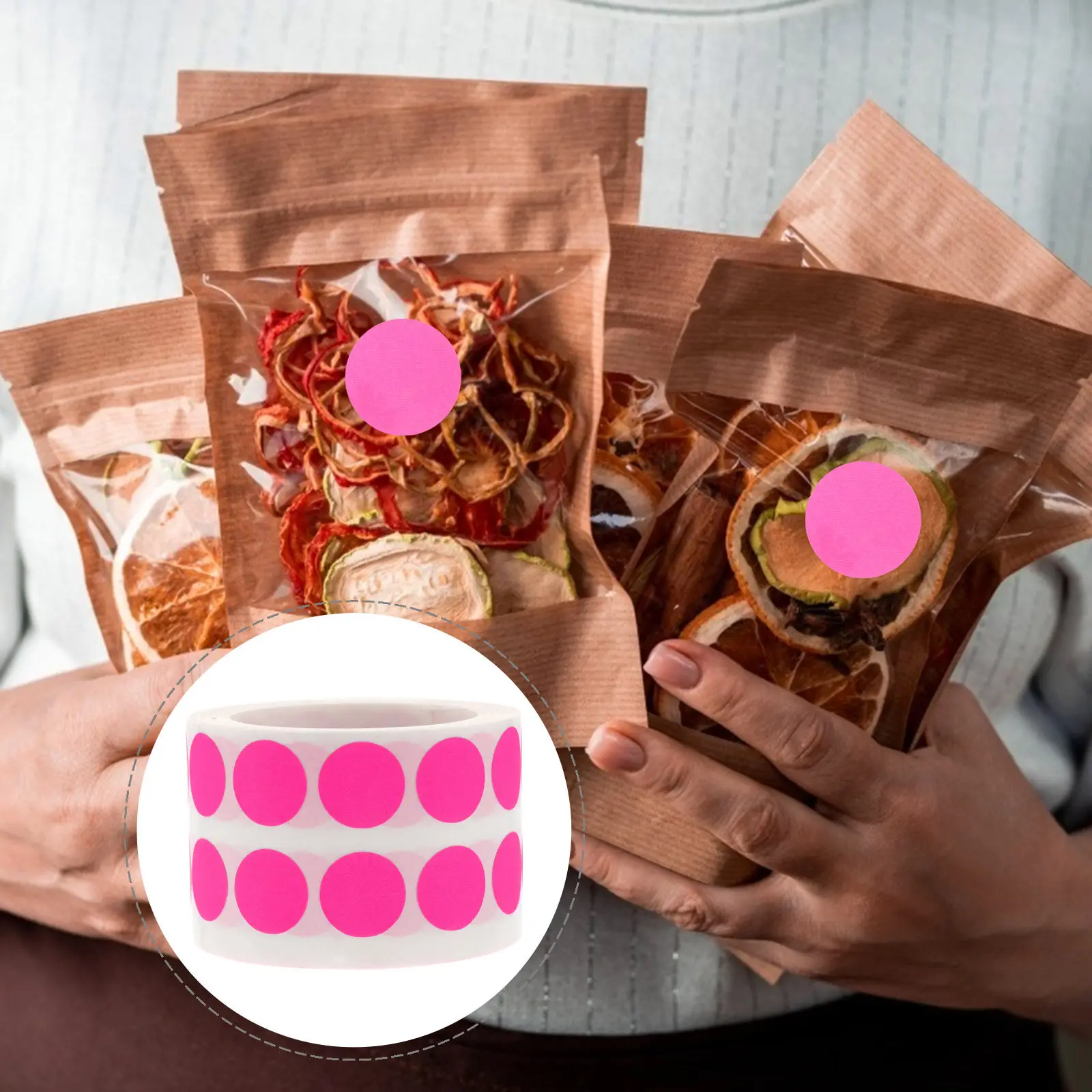 

Рулон флуоресцентных точечных наклеек премиум-класса, самоклеящиеся цветные круглые стикеры для скрапбукинга, поделок, упаковки подарков и вечеринок