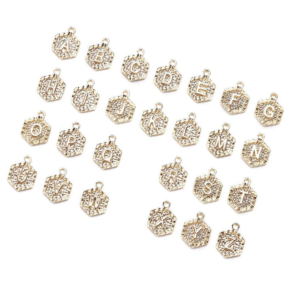 

26pcs Alphabet Pendants Charms Bracelet DIY Exquisite Alphabet Pendants English Alloy Jewelry Making Necklace Accessories
