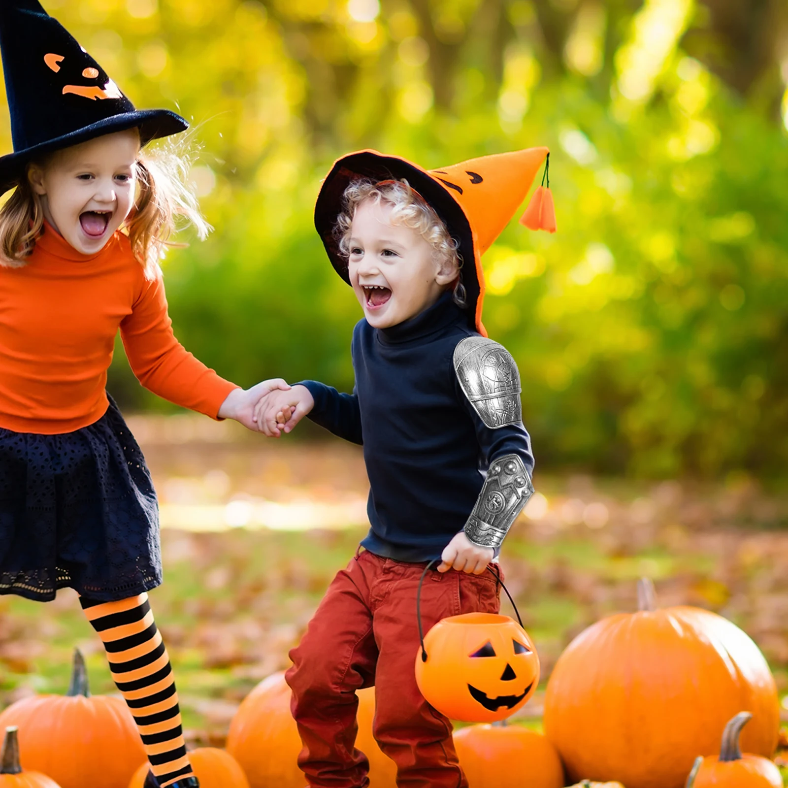 

Children Shoulder Guards Halloween Cosplay Armour Toy Lightweight Durable Plastic Kids Prop Realistic Design Role