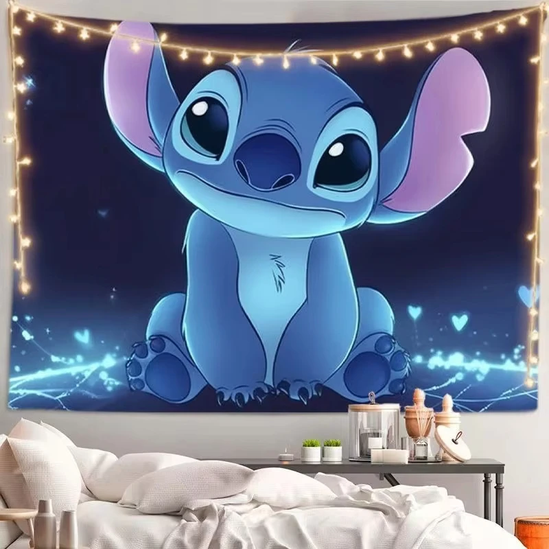 مينيسو المعتمد من ديزني قطعة واحدة من خلفية غرزة بجانب السرير وغرفة النوم المزخرفة وغرفة الرسوم المتحركة اللطيفة للغاية معلقة للشفاء