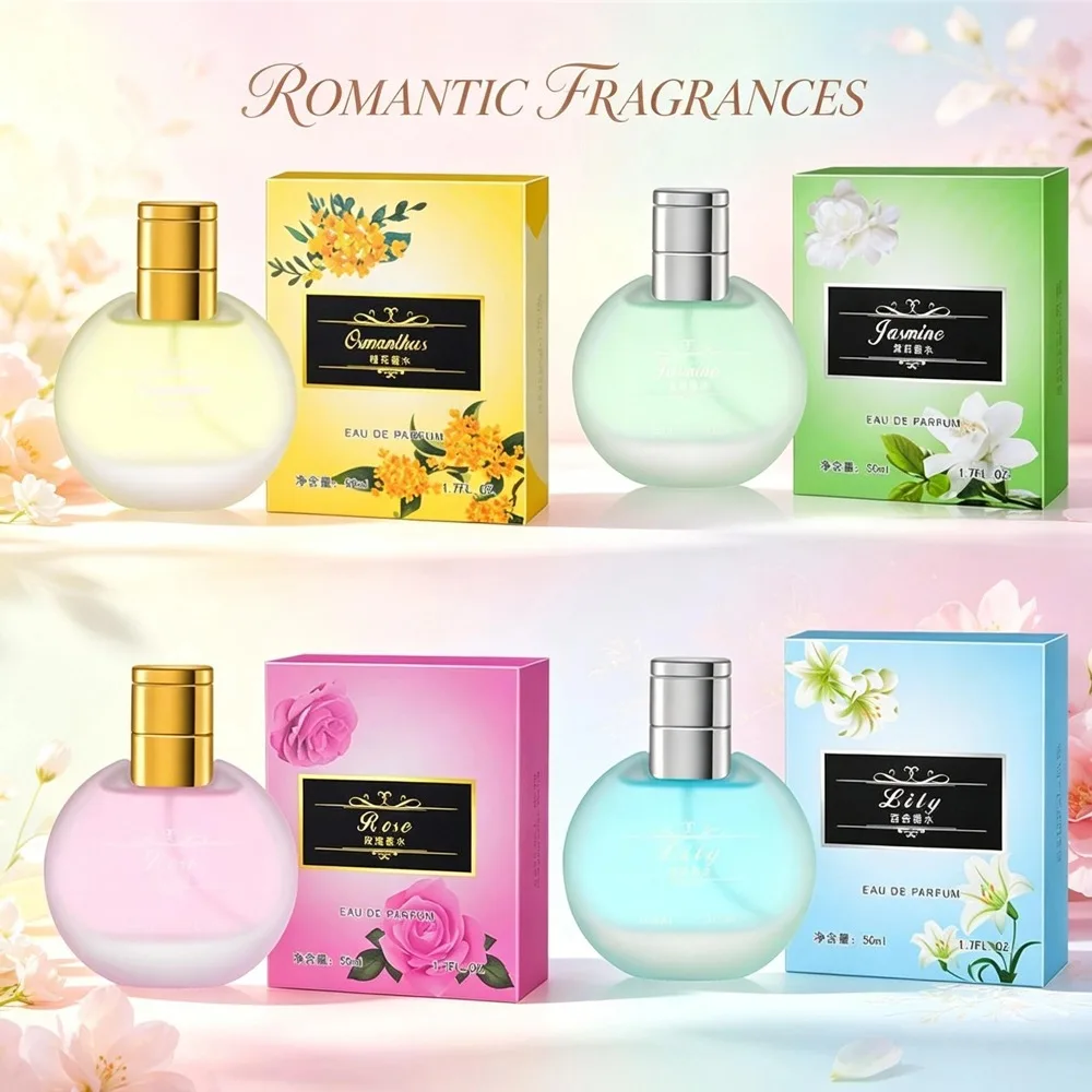 Floral Fresh Fragrance For Women Osmanthus Jasmine Lily Rose Fresh Floral Scent Spray Elegance Fragrance Dating Deodorant EDP