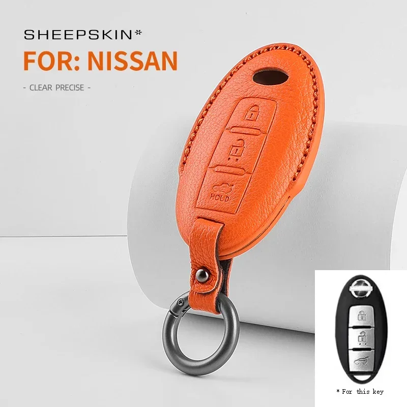 

Sheepskin Car Key Protective Case Shell For Nissan Juke TIIDA X-trial Geniss Qashqai Micra Leaf Note Murano Lafesta Accessories