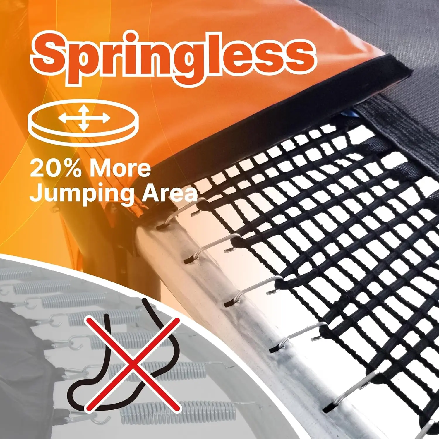 Outdoor Springless Trampolines 14FT 12FT 10FT Non-Spring ASTM Approved Recreational Big Trampoline with Enclosure Net Bes