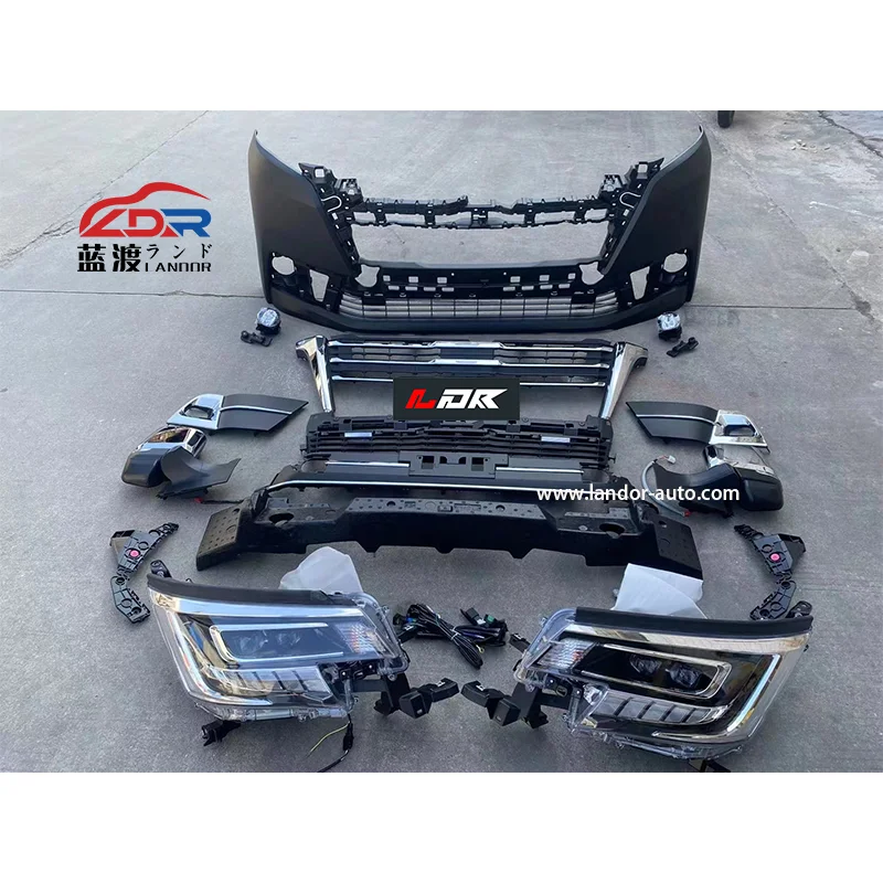 

T-Body Kit Front and rear bumpers with grille and headlights Body Kit for Yo Ta Hiace 2018 2020 Hiace Bumper Grille Headlights