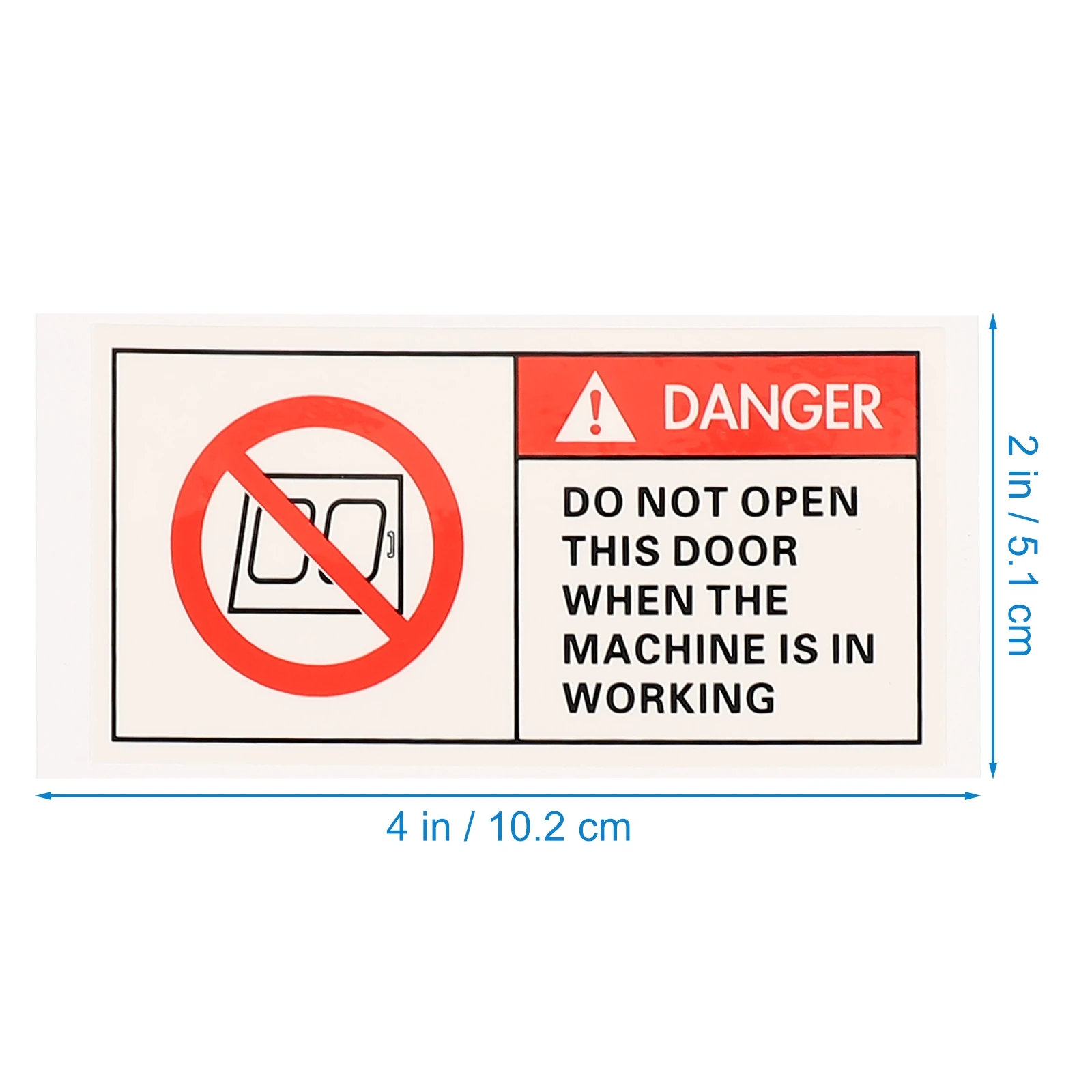 5 Pcs Warning Sign Stickers Safety Equipment Decal Machine Danger Pp Working Decals Caution