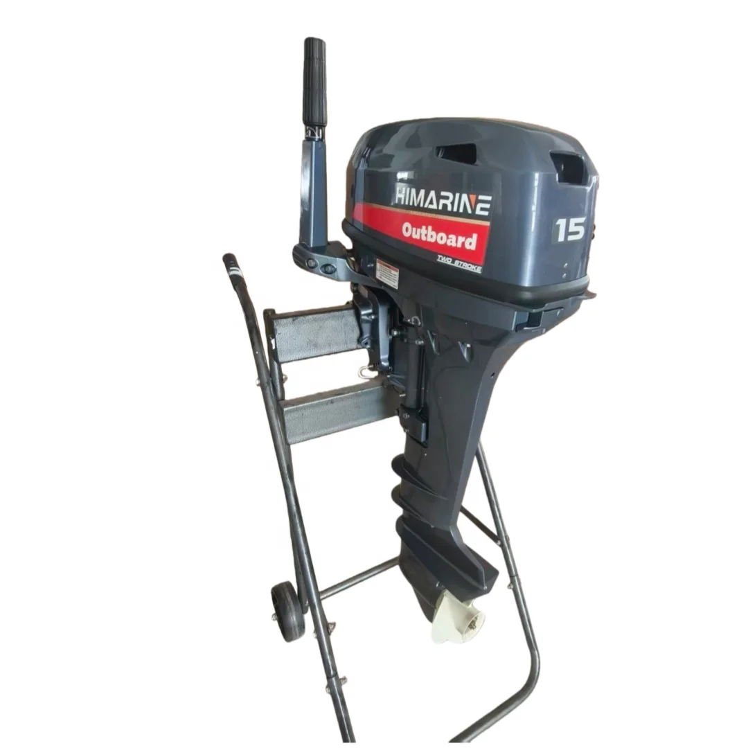 Himarine New Outboard  2-Stroke 15HP Water Cooled Engine Transom Mount For Inflatable Boat & Kayak