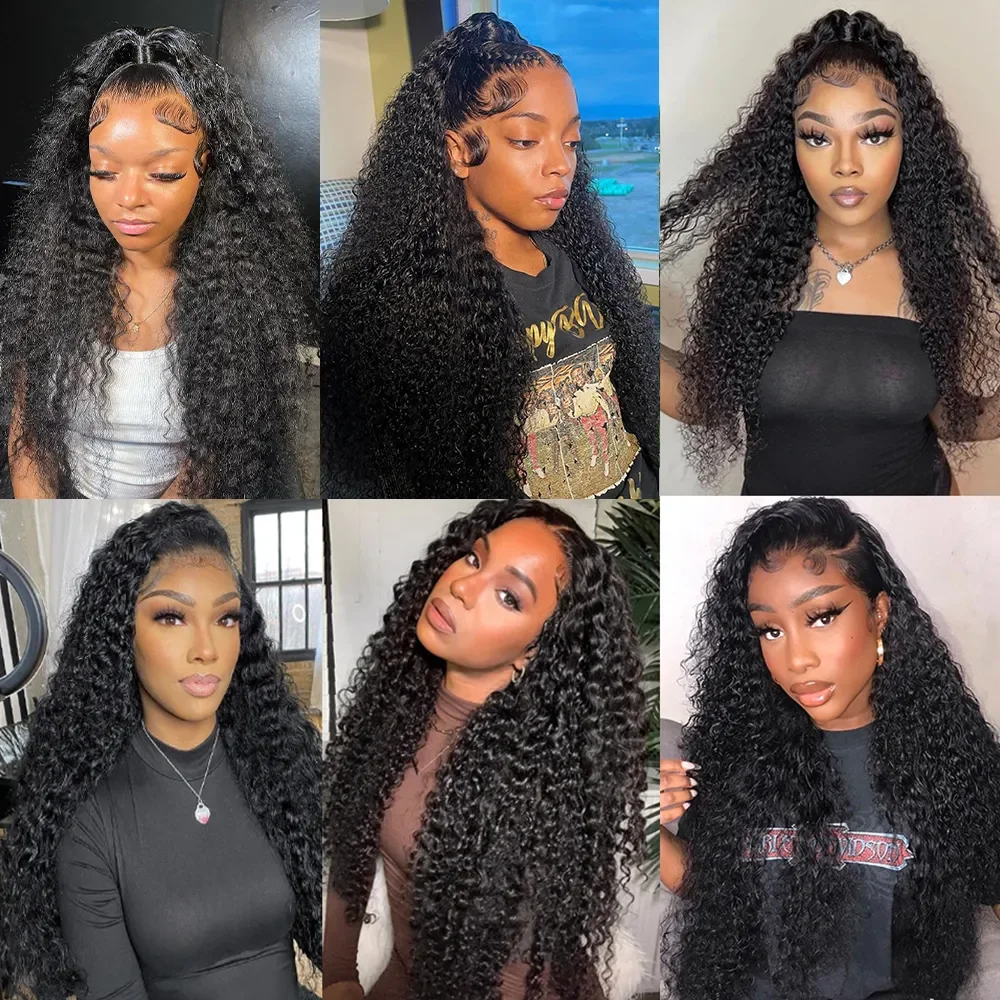 40Inch Water Wave Wig 13x6 HD Lace Frontal Wig Curly Transparent 13x4 Lace Frontal Human Hair Wig For Women Remy Preplucked Hair