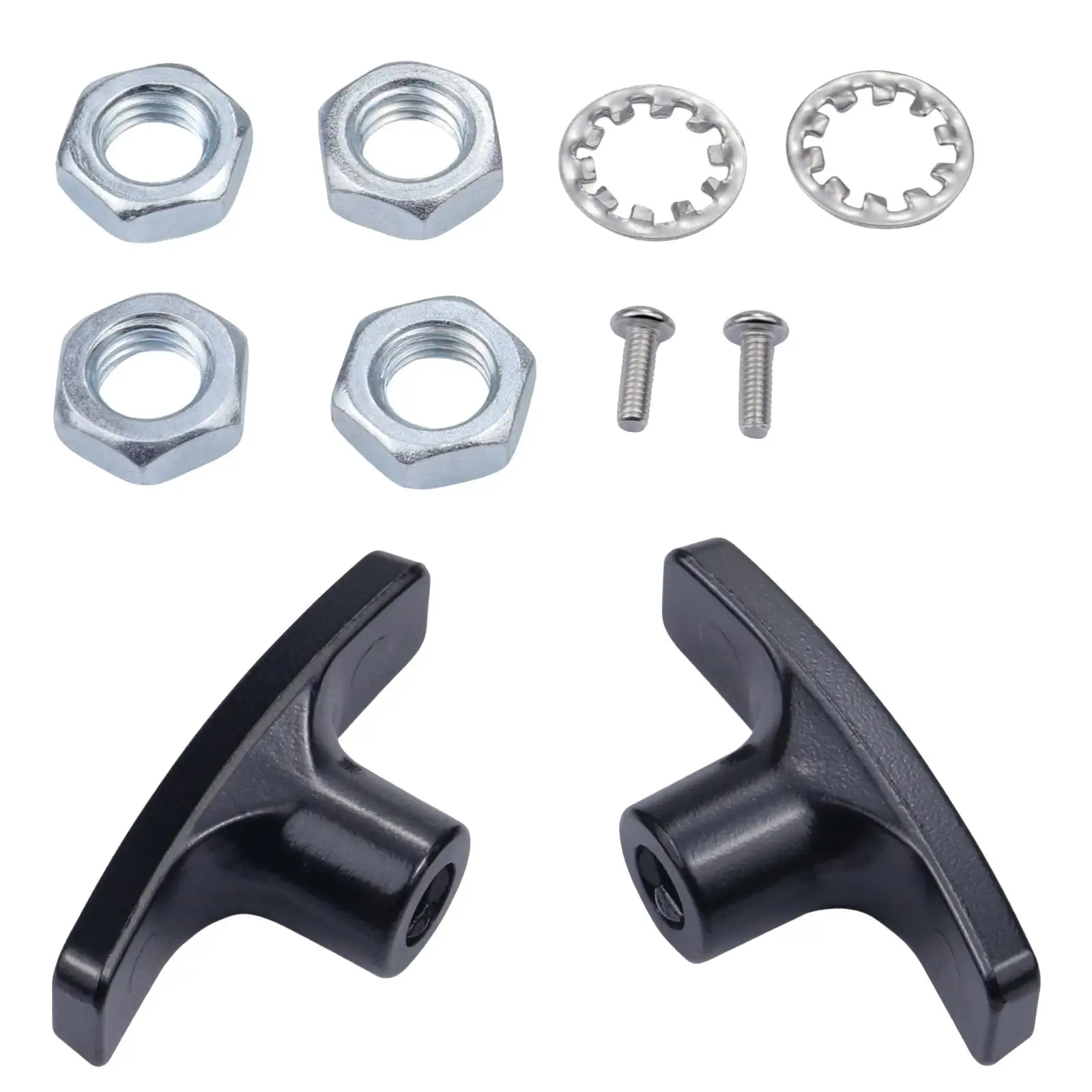 

2 Pieces RV Waste Water Valve Handle Metal Replacement Part Kit with Nuts Screws