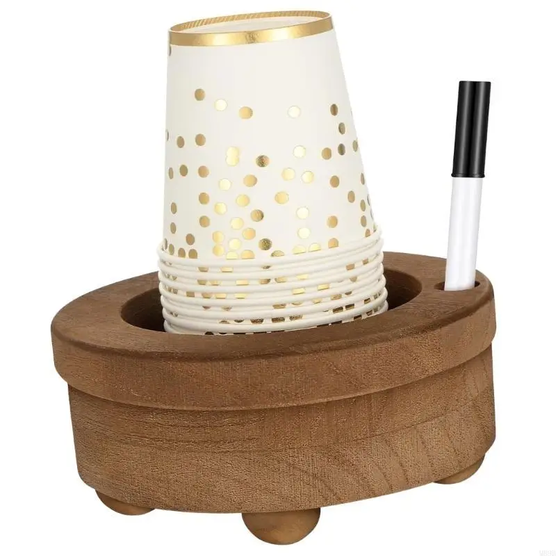 

Traditional Recyclable Oaken Glass Stand Includes Marker Slot Simple