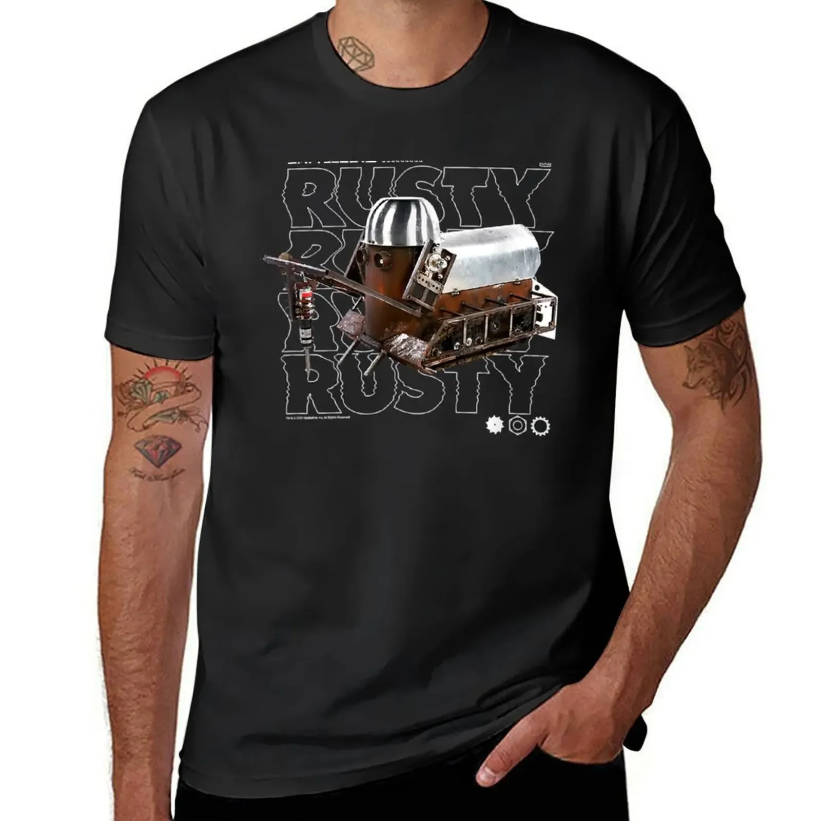 

BattleBots Rusty Robot Text Stack T-Shirt man t shirt custom shirt mens funny t shirts