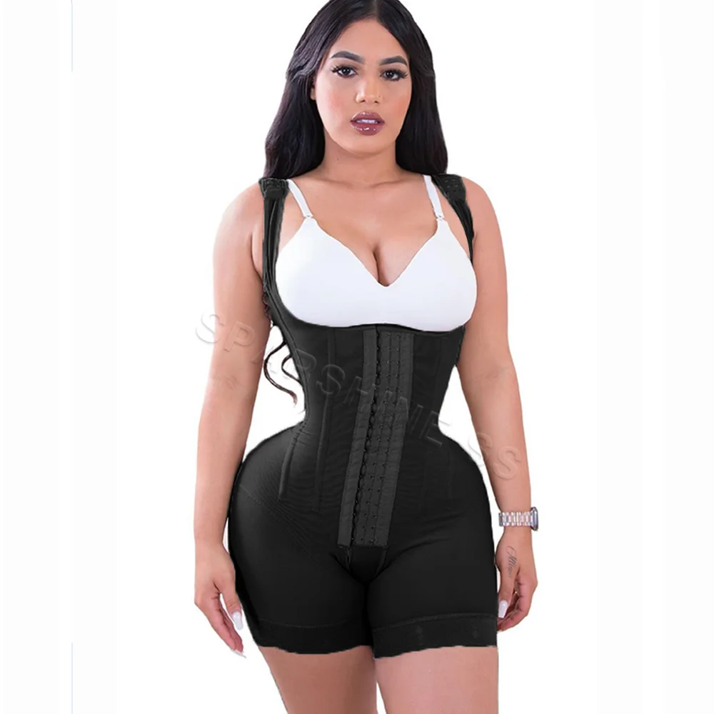 Faja Colombian Women Reducing and Shapers Stage 2 Open Bust Corset with Hooks and Eyes Firm Control Hourglass Waist Seamless Bbl