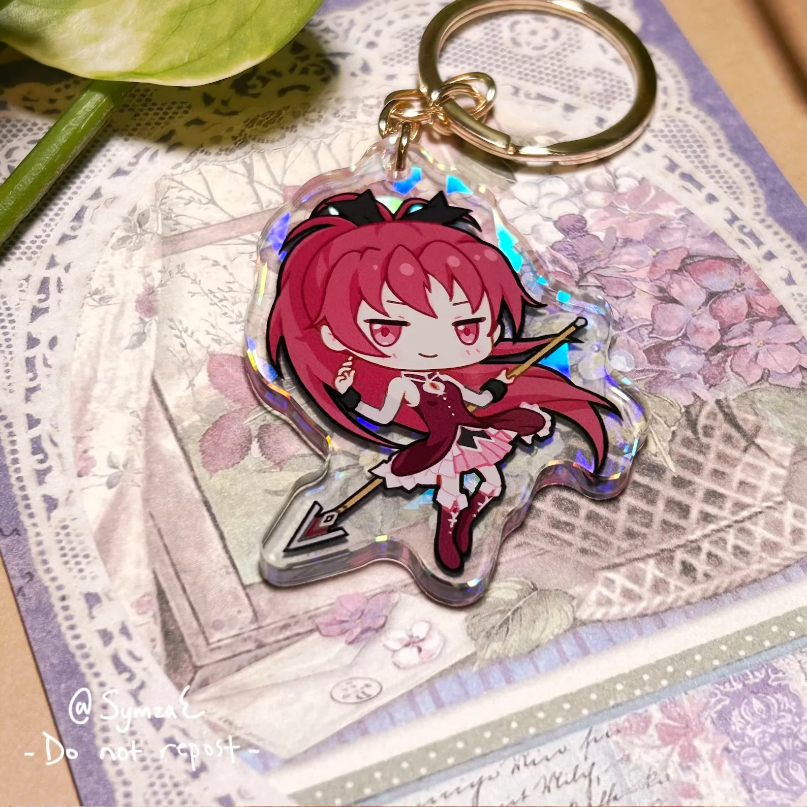 Puella Madoka Magica Acrylic Keychains Anime Stickers Magical Girl Character Backpack Charm Vinyl Decal Fans Collectible Gift