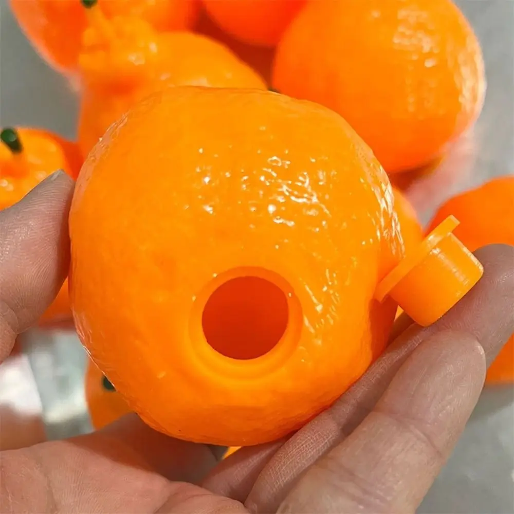 Squeeze Ugly Tangerine Ball Skin Soft TPR Handmade DIY Empty Ball Skin With Lid Flexible DIY Pressure Ball Kit Adults Beginners