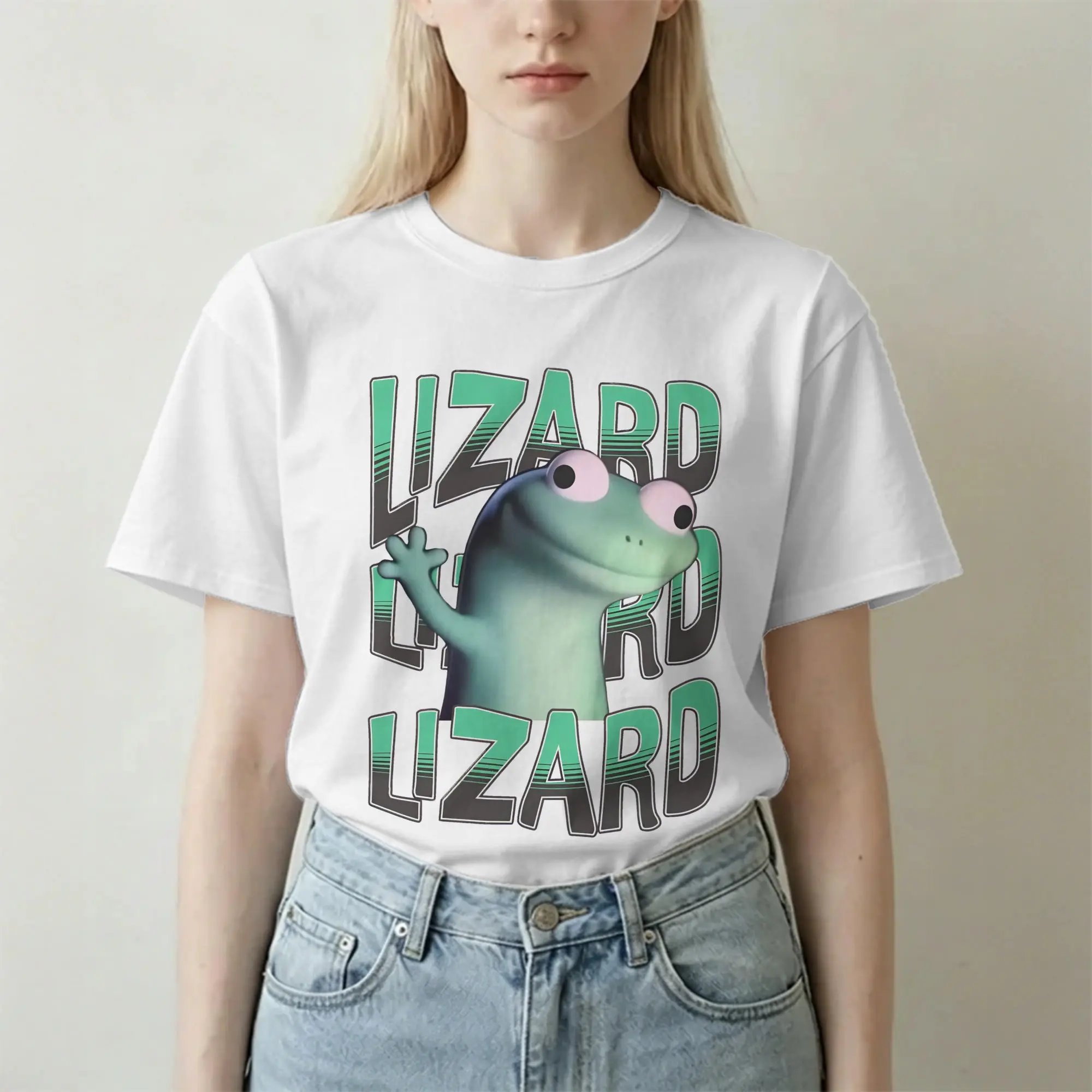 CUTE Tom Lizard  Hoppers  T Shirt for Men Women Pure Cotton Vintage T-Shirt O Neck  Tee Shirt Short Sleeve Tops Plus Size