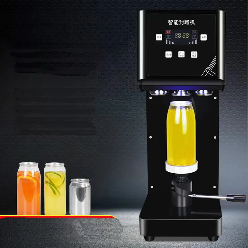 Electric Can Sealing Machine 55mm Caliber PET/Aluminum Bottle Semi-auto Capping Machine Tin Can Sealer with English Panel