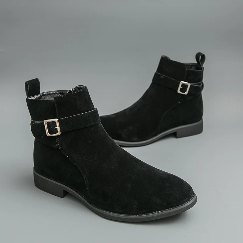 الرجال الشتاء متجمد تشيلسي الأحذية الأوروبية الأمريكية تنفس بسيطة مريحة الراقية الشباب أحذية الموضة #3