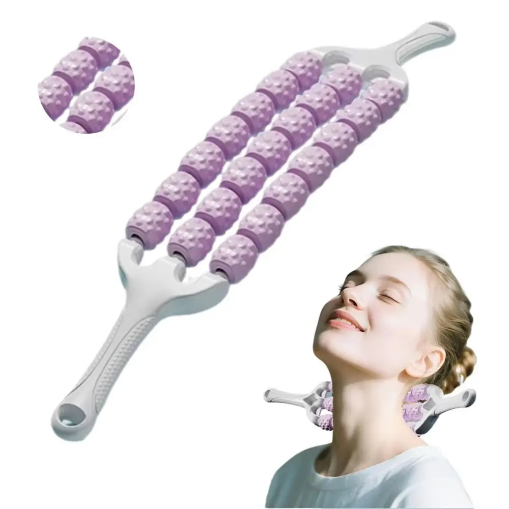 

Three Rows Curved Massage Roller Multifunction Anti Cellulite Yoga Massage Stick Durable Relaxation Muscles Fascia Stick Arms