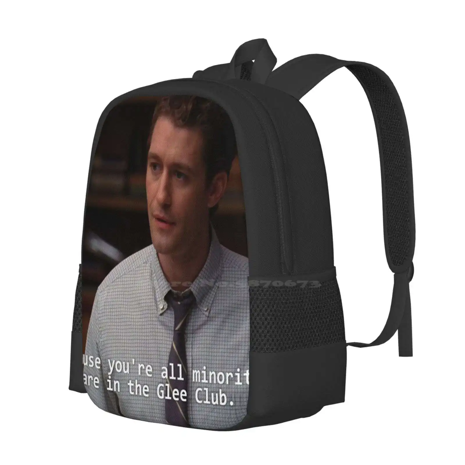 Because You'Re All Minorities. You Are In The Glee Club Teen College Student Backpack Pattern Design Bags Will Schuester Youre