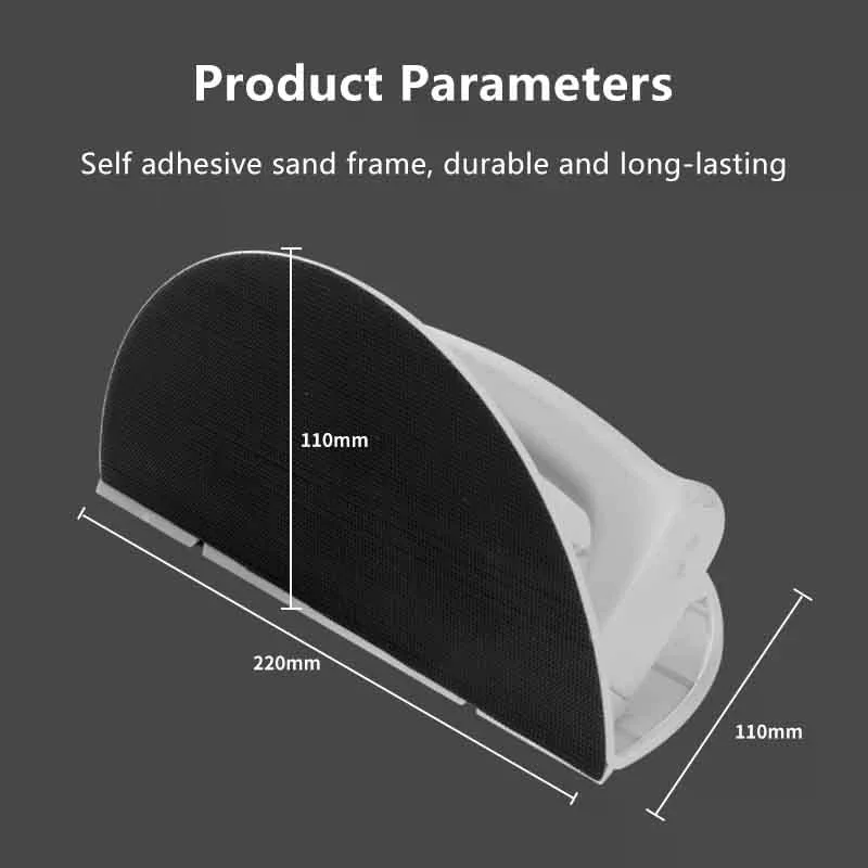 多機能半円形アングルサンディングサンドペーパー自己粘着90度サンドペーパーホルダーハイエンドパテ研磨ツール