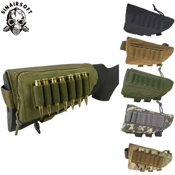 Tático muti-funcional caça zíper rifle buttstock pacote saco bochecha resto escudo mag munição bolsa bolso revista bandoleira