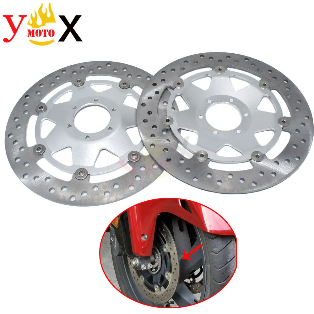 GL 1800 Motorcycle Front 2PCS/Pair Floating Brake Disc Disk Rotor For Honda Goldwing 1800 GL1800 2001-2019 2002 2003 2004 2005