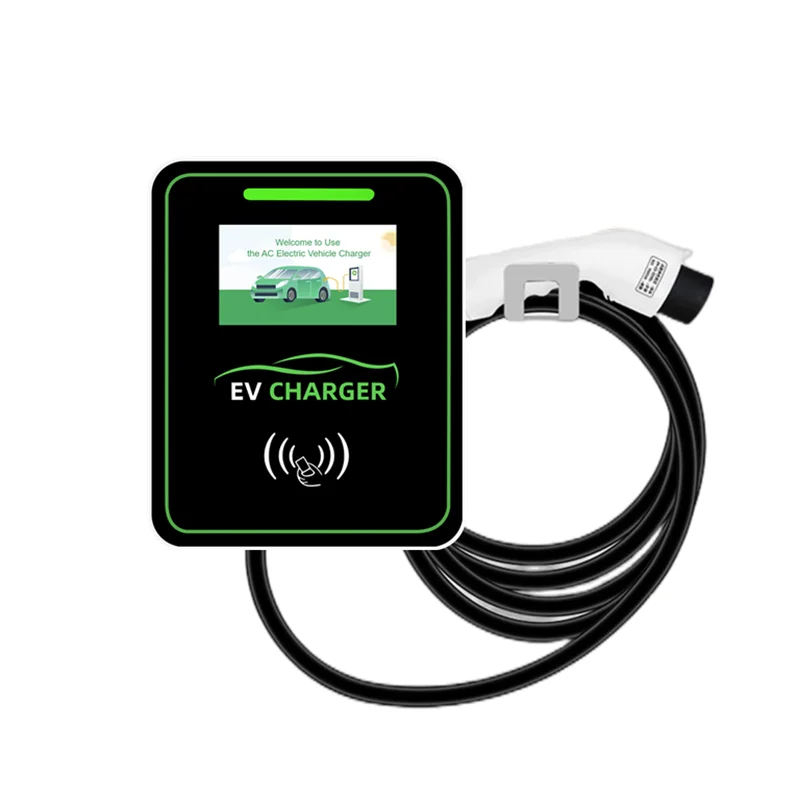 EV Charging Station 32A 22KW 3Phase EVSE Wallbox IEC62196 Type2 Electric Vehicle Car Charger with RFID Card APP EV Home Charger